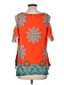 Venus Orange Short Sleeve Blouse Size L - photo 2