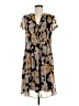 JBS 100% Polyester Print Gray Casual Dress Size 6 - photo 1