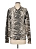 Equipment Animal Print Silver Wool Cardigan Size S - photo 1