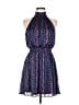 BCBG Paris Paisley Stripes Blue Cocktail Dress Size S - photo 1