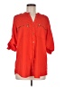 Calvin Klein Red 3/4 Sleeve Button-Down Shirt Size M - photo 1