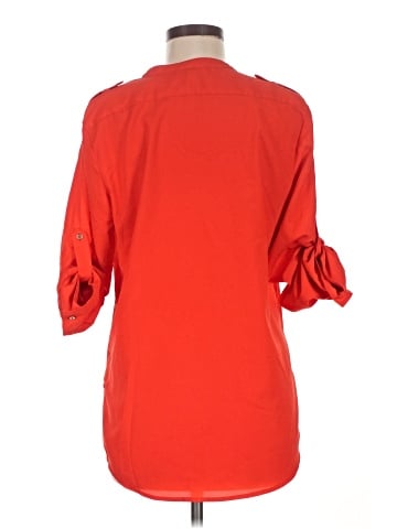 Calvin Klein 3/4 Sleeve Button-Down Shirt (view 2)