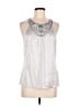 Cache Silver Sleeveless Blouse Size S - photo 1