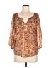 Self Esteem 100% Polyester Gold 3/4 Sleeve Blouse Size S - photo 1