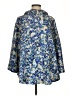 Ann Taylor 100% Polyester Print Blue Raincoat Size Med - Lg - photo 1