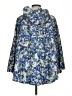 Ann Taylor 100% Polyester Print Blue Raincoat Size Med - Lg - photo 2