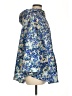 Ann Taylor 100% Polyester Print Blue Raincoat Size Med - Lg - photo 4