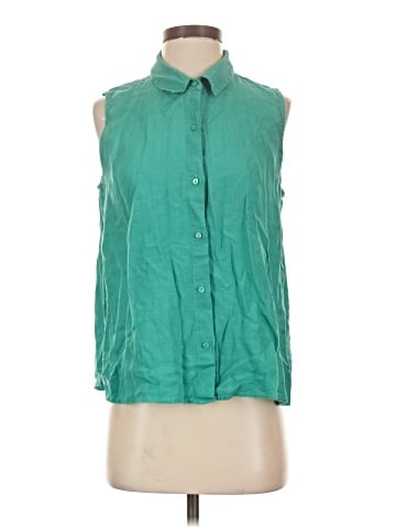 Eileen Fisher Sleeveless Button-Down Shirt (view 1)