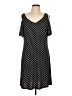 MSK Polka Dots Black Casual Dress Size L - photo 1