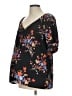 Pink Blush 100% Polyester Black 3/4 Sleeve Blouse Size L - photo 1