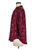 Lush 100% Polyester Stars Burgundy 3/4 Sleeve Blouse Size M - photo 5