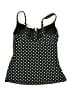 Profile Polka Dots Black Swimsuit Top Size 14 - photo 2