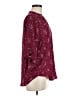 Lush 100% Polyester Stars Burgundy 3/4 Sleeve Blouse Size M - photo 4