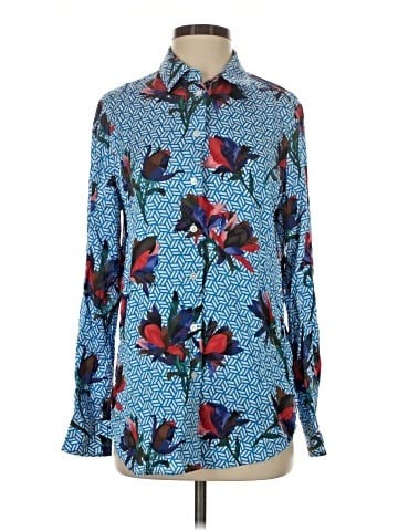 Equipment Long Sleeve Silk Top (view 1)