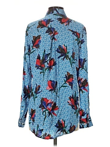 Equipment Long Sleeve Silk Top (view 2)