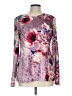 Lesley Evers Floral Purple Long Sleeve Blouse Size 10 - photo 1