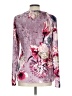 Lesley Evers Floral Purple Long Sleeve Blouse Size 10 - photo 2