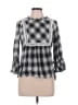 Blue Rain 100% Rayon Silver 3/4 Sleeve Blouse Size L - photo 1