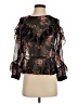 Zara 100% Polyester Black 3/4 Sleeve Blouse Size XS - photo 1