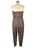 A Beautiful Soul Animal Print Brown Jumpsuit Size 1X - photo 2