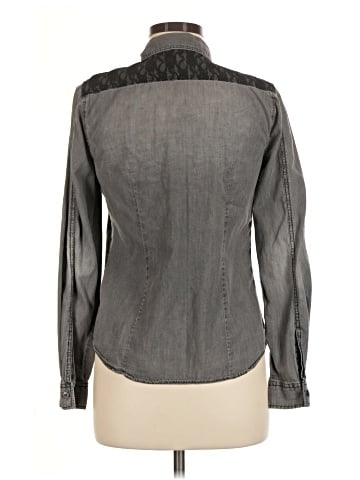 Charlotte Russe Long Sleeve Button-Down Shirt (view 2)