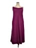 Evri 100% Polyester Solid Burgundy Casual Dress Size 2X - photo 1
