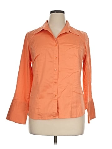 Lane Bryant 3/4 Sleeve Button-Down Shirt (view 1)