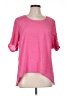 Jennifer Lopez 100% Polyester Pink Short Sleeve Blouse Size L - photo 1
