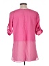 Jennifer Lopez 100% Polyester Pink Short Sleeve Blouse Size L - photo 2