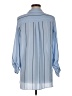 Alfani 100% Polyester Stripes Blue Long Sleeve Blouse Size M - photo 2