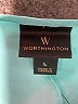 Worthington Teal Sleeveless Blouse Size L - photo 7