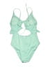 Hurley Solid Green Two Piece Swimsuit Size L - photo 2
