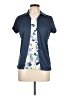 Pebble Beach 100% Polyester Blue Short Sleeve Blouse Size L - photo 1