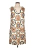 Trina Turk 100% Polyester Print Ivory Casual Dress Size 10 - photo 1