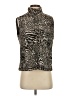 Nine West 100% Polyester Animal Print Gold Vest Size S - photo 1