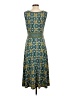 Max Studio Paisley Teal Casual Dress Size S - photo 2