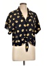 Maison Jules 100% Polyester Yellow Short Sleeve Blouse Size L - photo 1