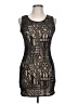 Papaya Graphic Black Cocktail Dress Size L - photo 1