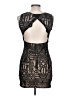 Papaya Graphic Black Cocktail Dress Size L - photo 2