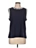 Boston Proper 100% Cotton Blue Sleeveless Blouse Size L - photo 1