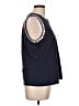 Boston Proper 100% Cotton Blue Sleeveless Blouse Size L - photo 4