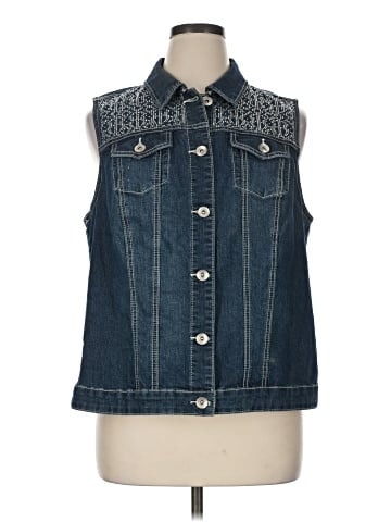 Cj Banks Denim Vest (view 1)