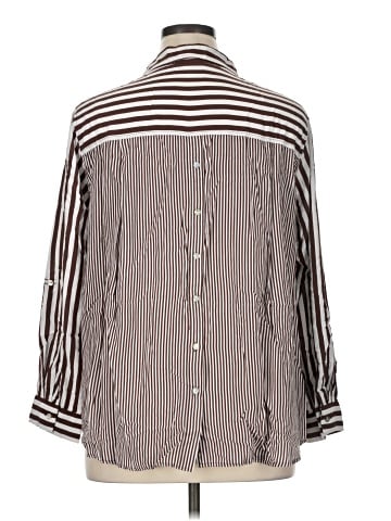 Jane and Delancey 3/4 Sleeve Button-Down Shirt (view 2)