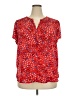 Fun2Fun 100% Polyester Hearts Red Short Sleeve Blouse Size 2X - photo 1