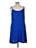 Unbranded 100% Polyester Solid Blue Casual Dress Size L - photo 2