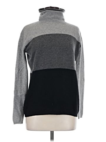 Vertical Design Cashmere Pullover Sweater (view 1)