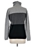 Vertical Design 100% Cashmere Color Block Gray Cashmere Pullover Sweater Size M - photo 2