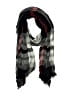 V.Fraas 100% Viscose Plaid Black Scarf One size - photo 1