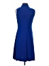MSK Solid Blue Casual Dress Size S - photo 2