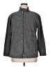 Danskin Now 100% Polyester Solid Gray Track Jacket Size 1X - photo 1